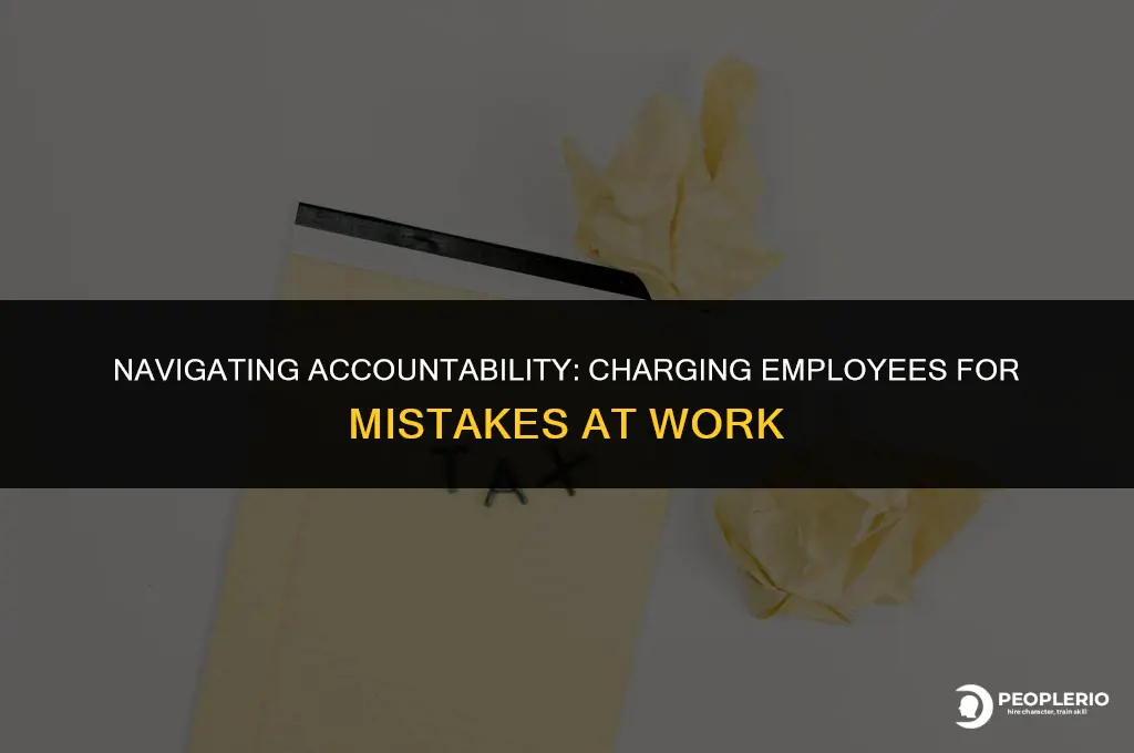 can you charge an employee for a mistake