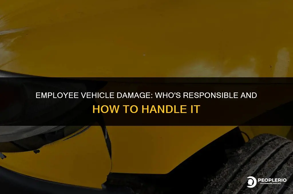 can you charge an employee for damage to a vehicle