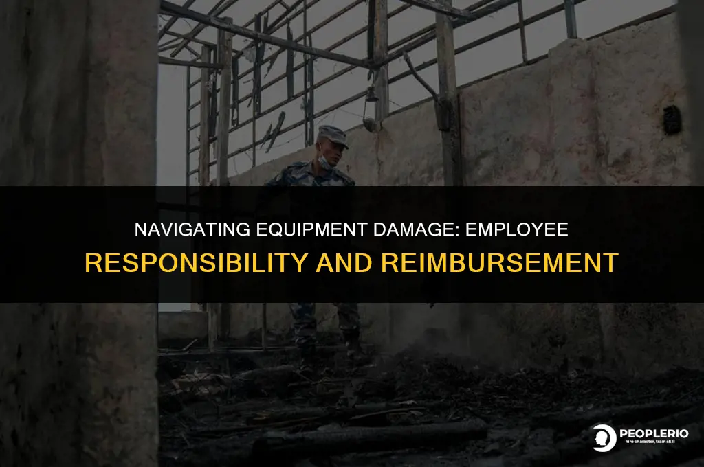 can you charge an employee for damaged equipment