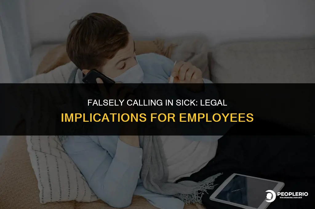 can you charge an employee for fasley calling in sick