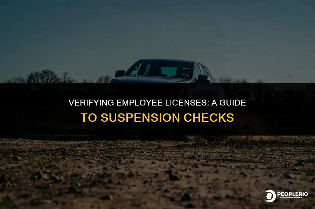 can you check if an employee license is suspended
