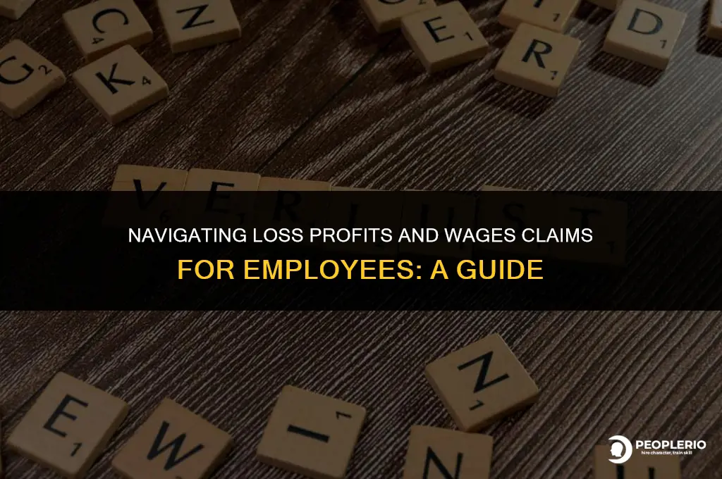 can you claim loss profits and wages for employee