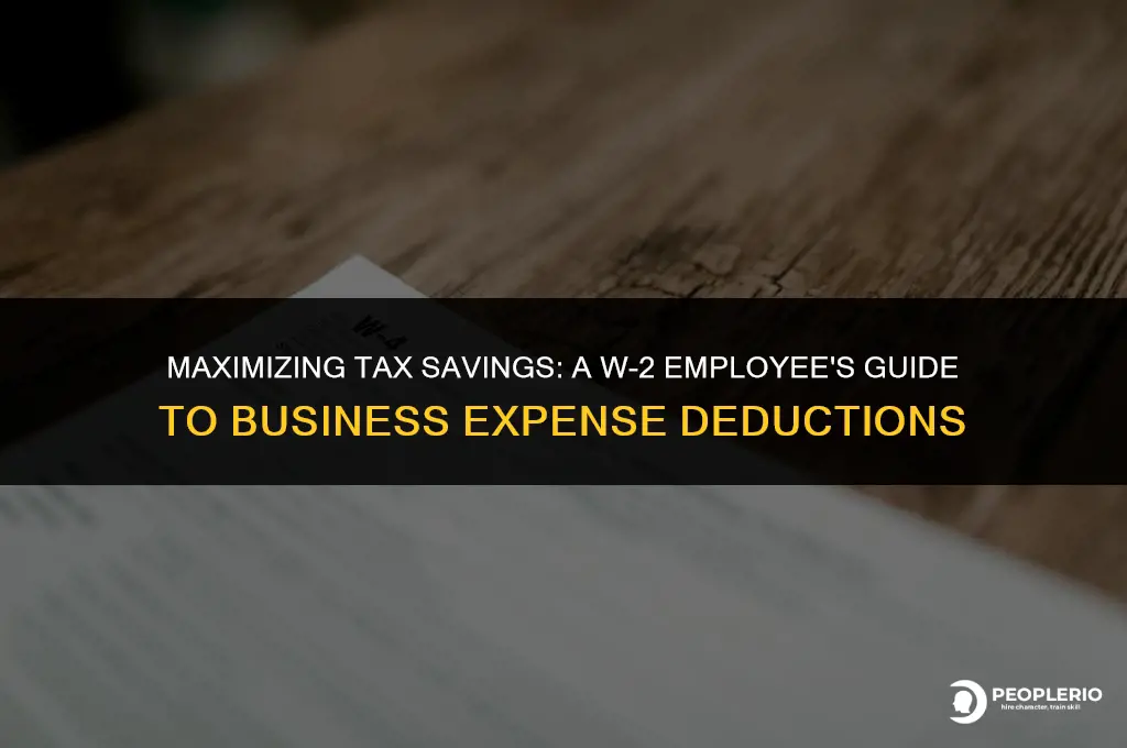 can you deduct business expenses as a w2 employee