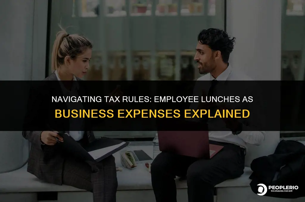 can you deduct employee lunch as a business expense