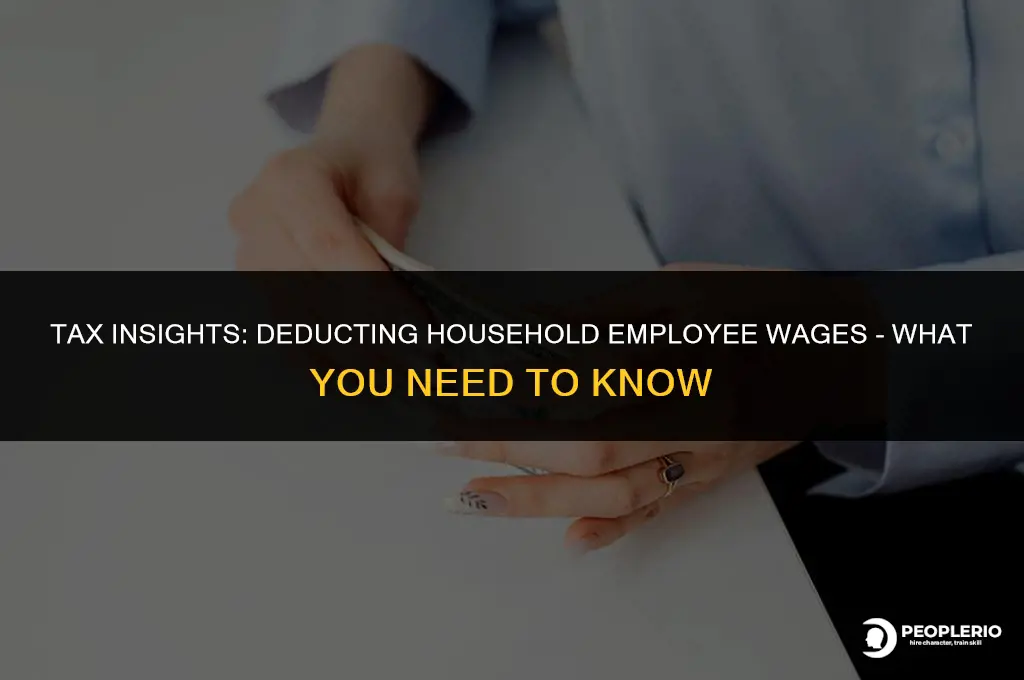 can you deduct household employee wages