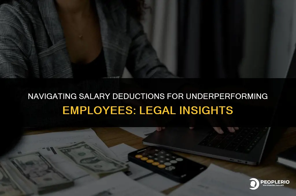 can you deduct salary for under perform employee