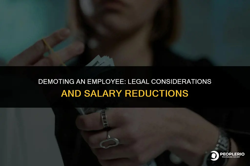 can you demote an employee and reduce salary