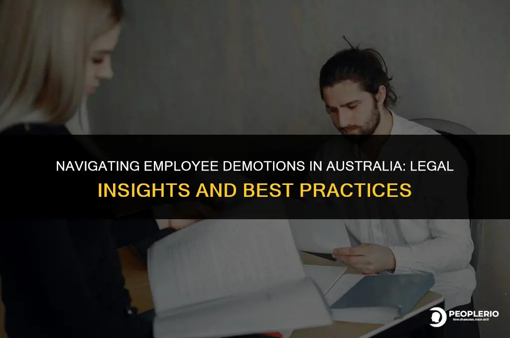 can you demote an employee australia