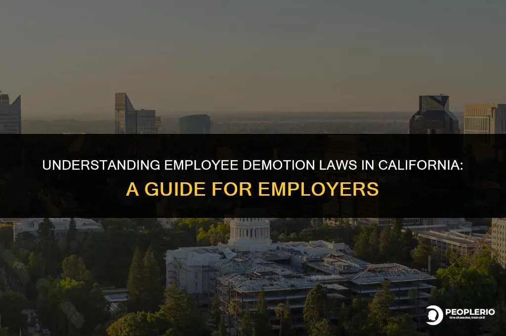can you demote an employee in california