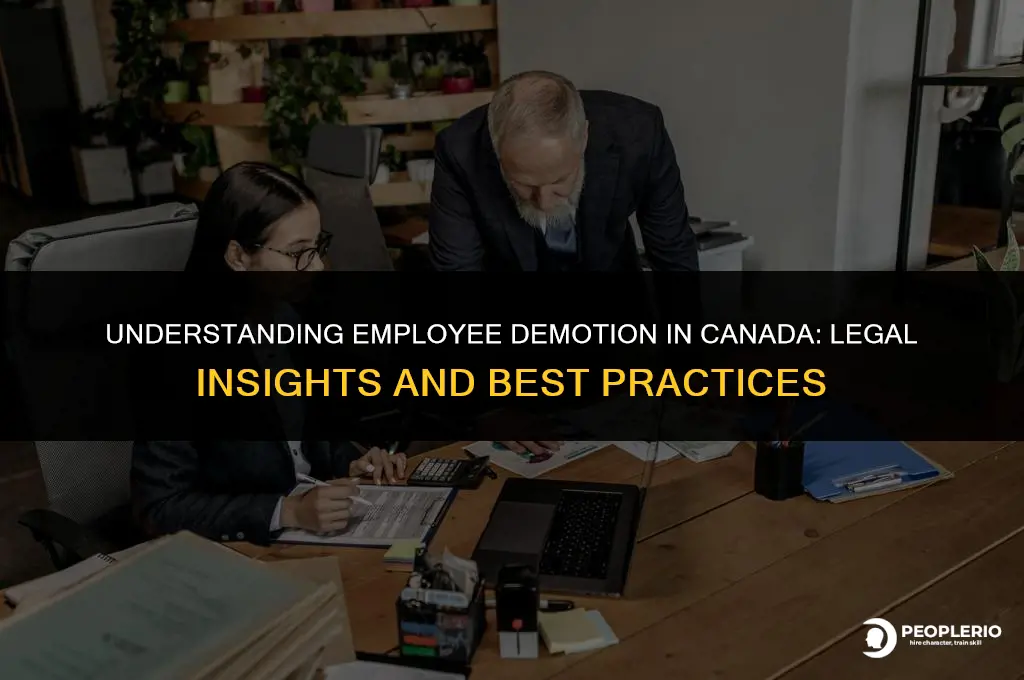 can you demote an employee in canada