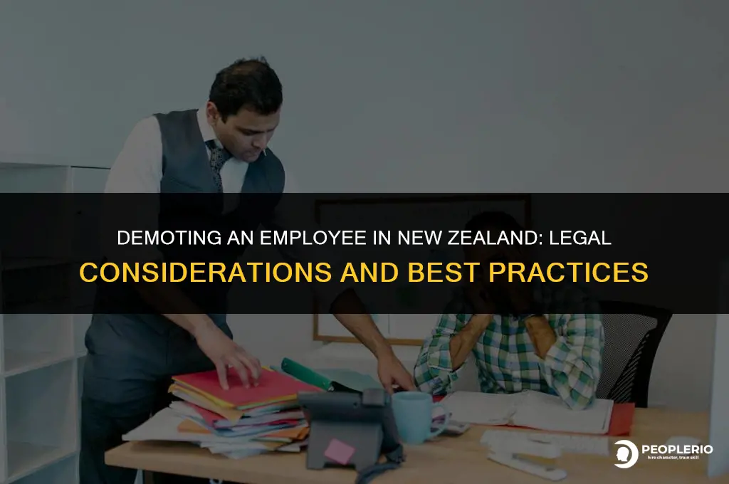 can you demote an employee nz