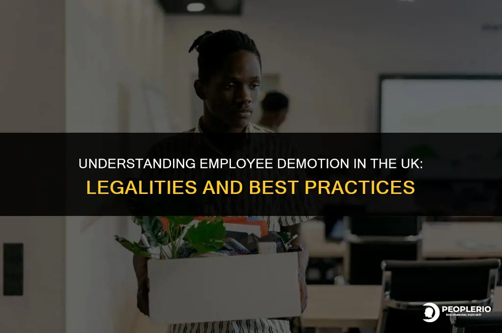 can you demote an employee uk