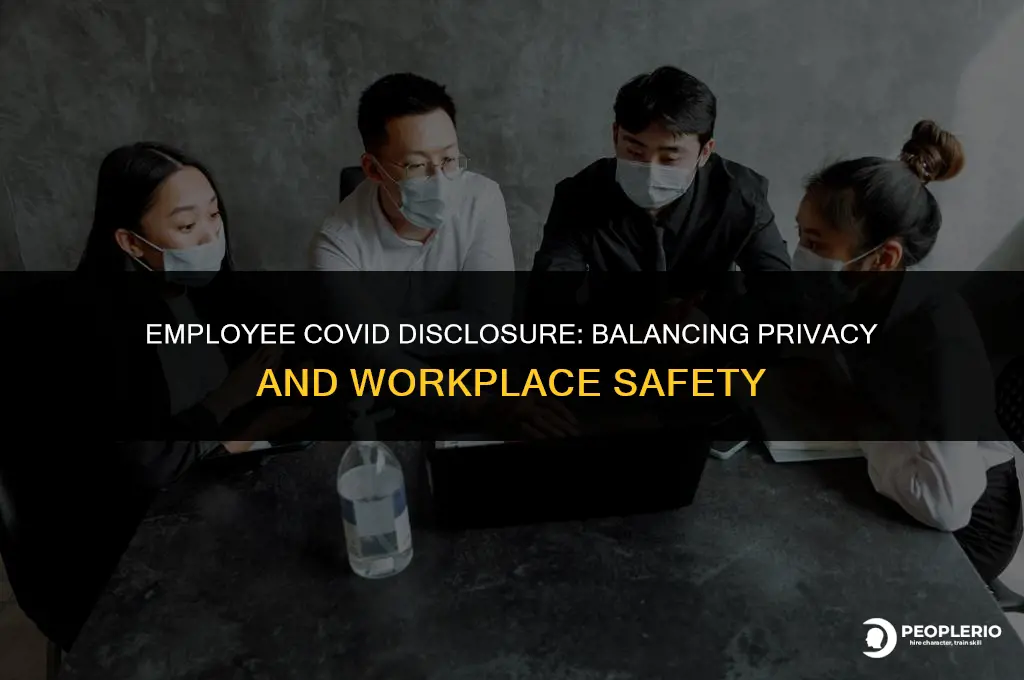 can you disclose if an employee has covid