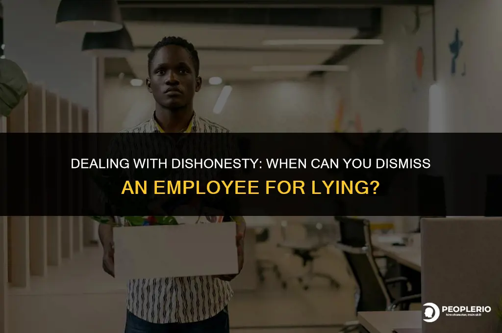 can you dismiss an employee for lying