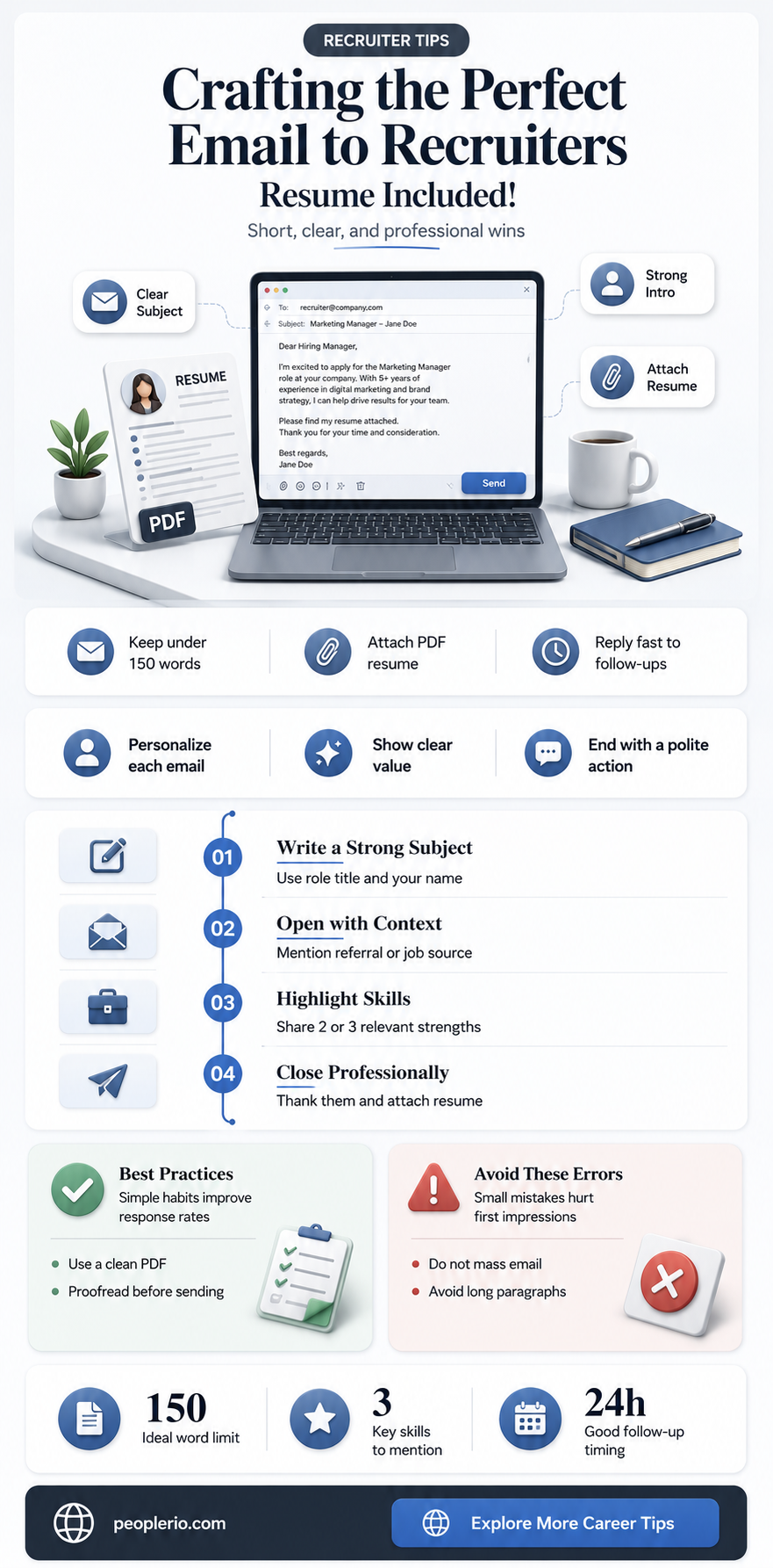 how to email a recruiter with resume