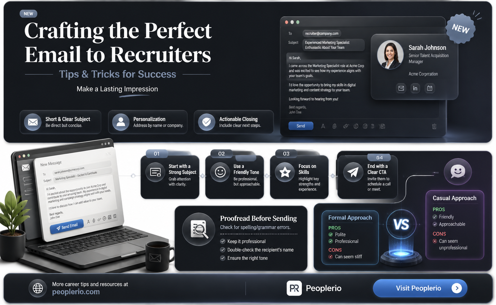 how to draft an email to a recruiter