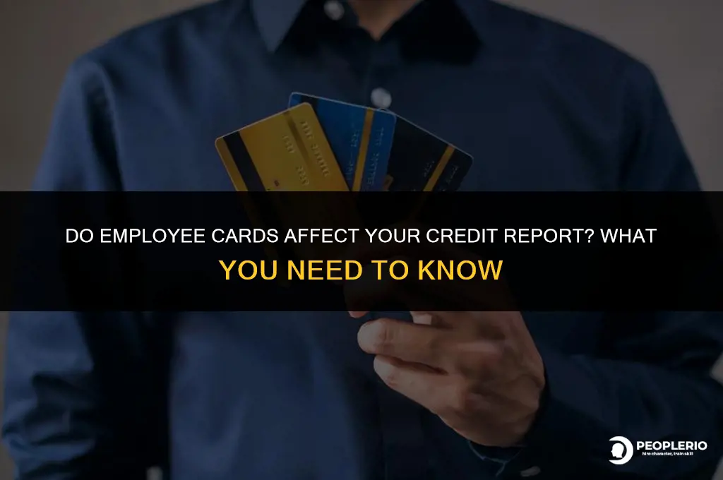 do employee cards show on credit report