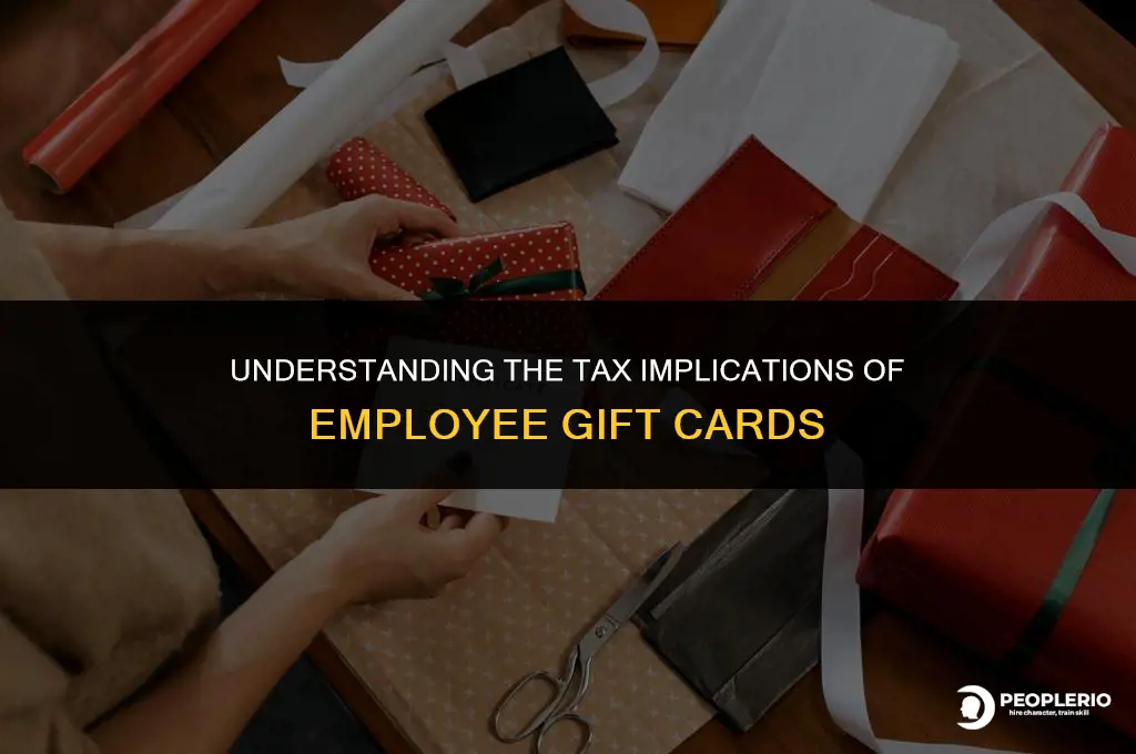 do employee gift cards have to be taxed