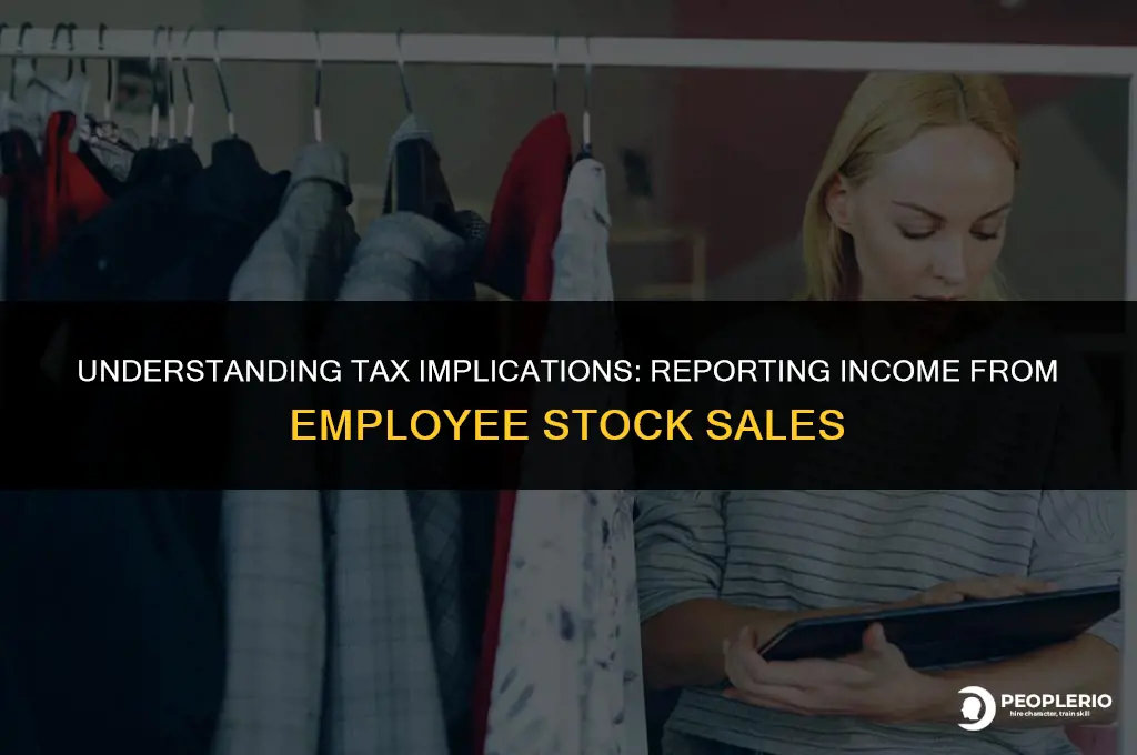 do i have to report income from employee stock sale