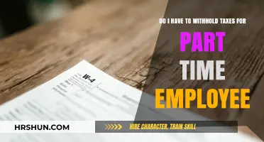 Tax Withholding for Part-Time Employees: A Comprehensive Guide