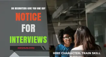 The Unspoken Truth: Recruiters and the One-Day Interview Notice