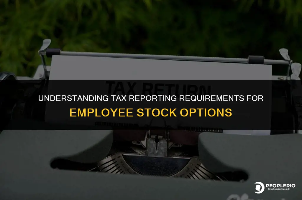 do you have to report employee stock on taxes