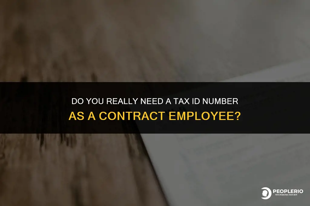do you really need a tax id number contract employee
