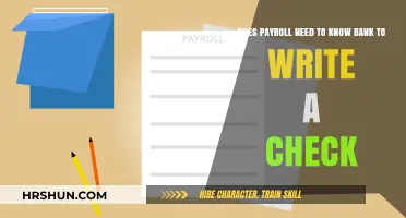 Understanding Payroll: Bank Information for Check Writing