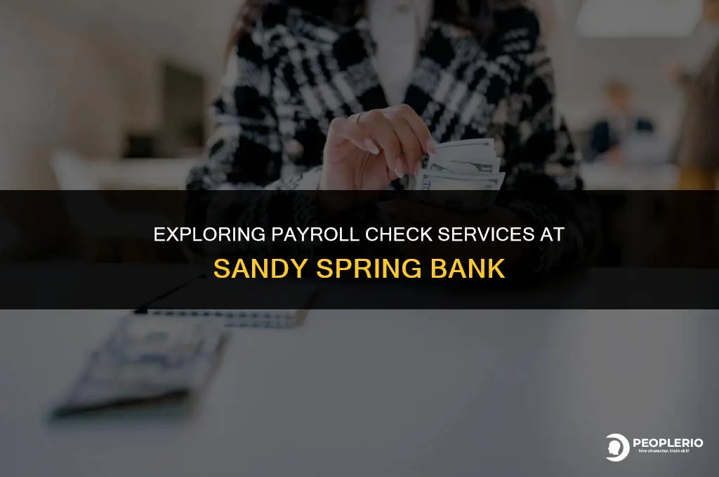 does sandy spring bank have a payroll check