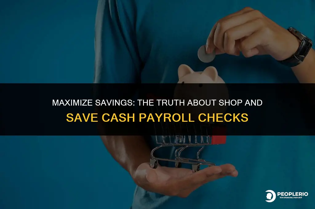 does shop and save cash payroll checks