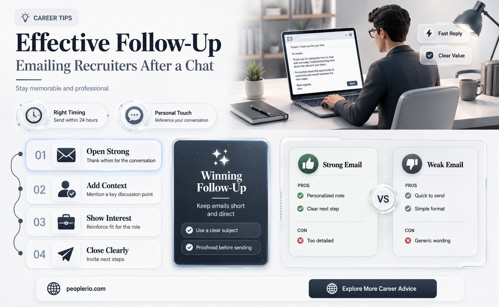 how to email recruiter after chat