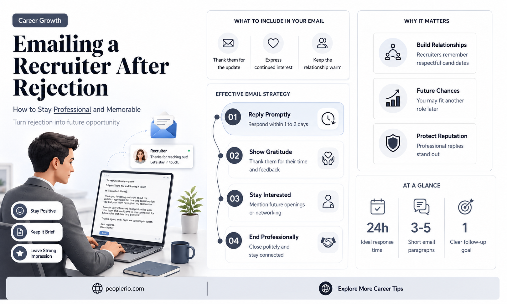 how to email a recruiter when she tells you to