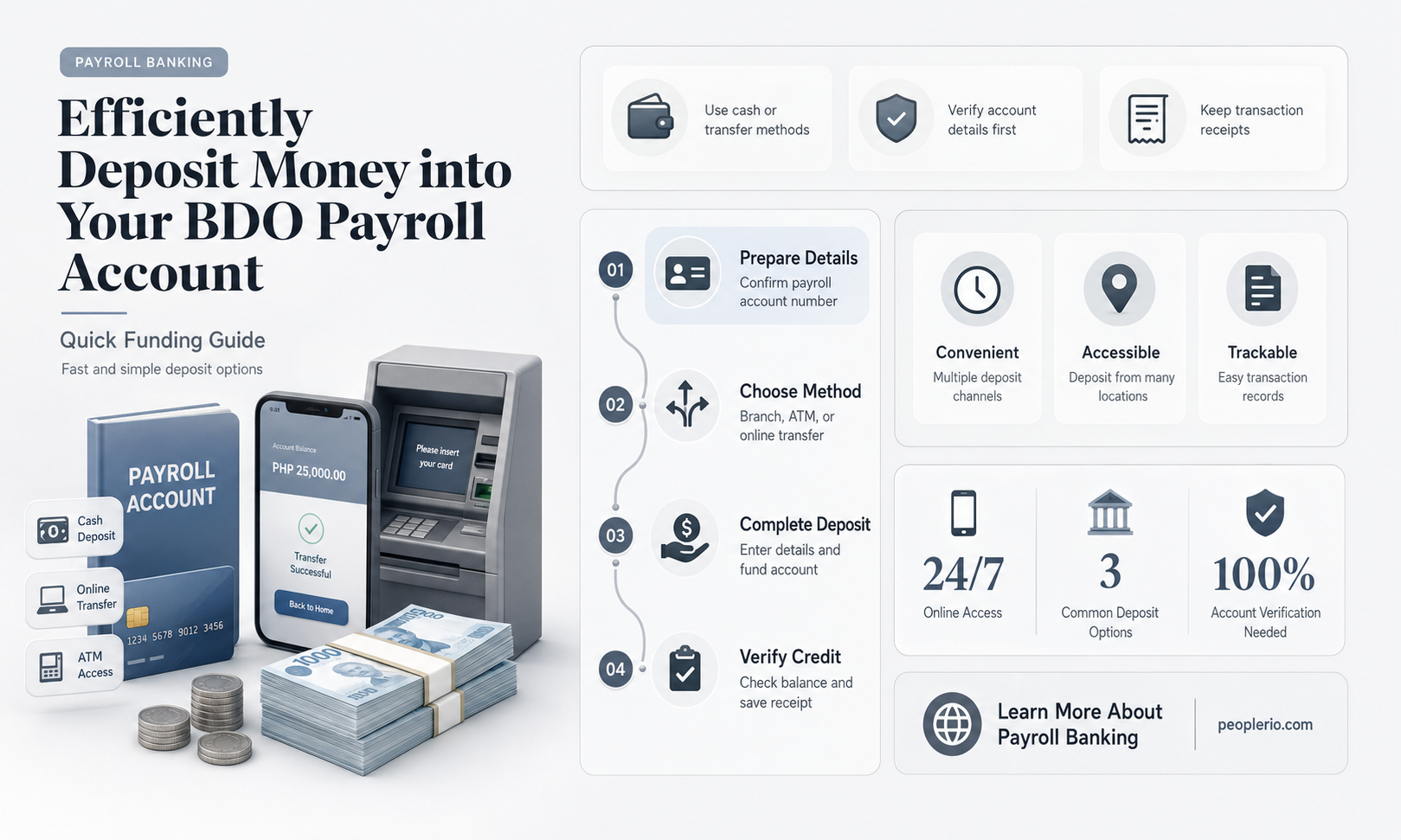 can i deposit money on my bdo payroll account