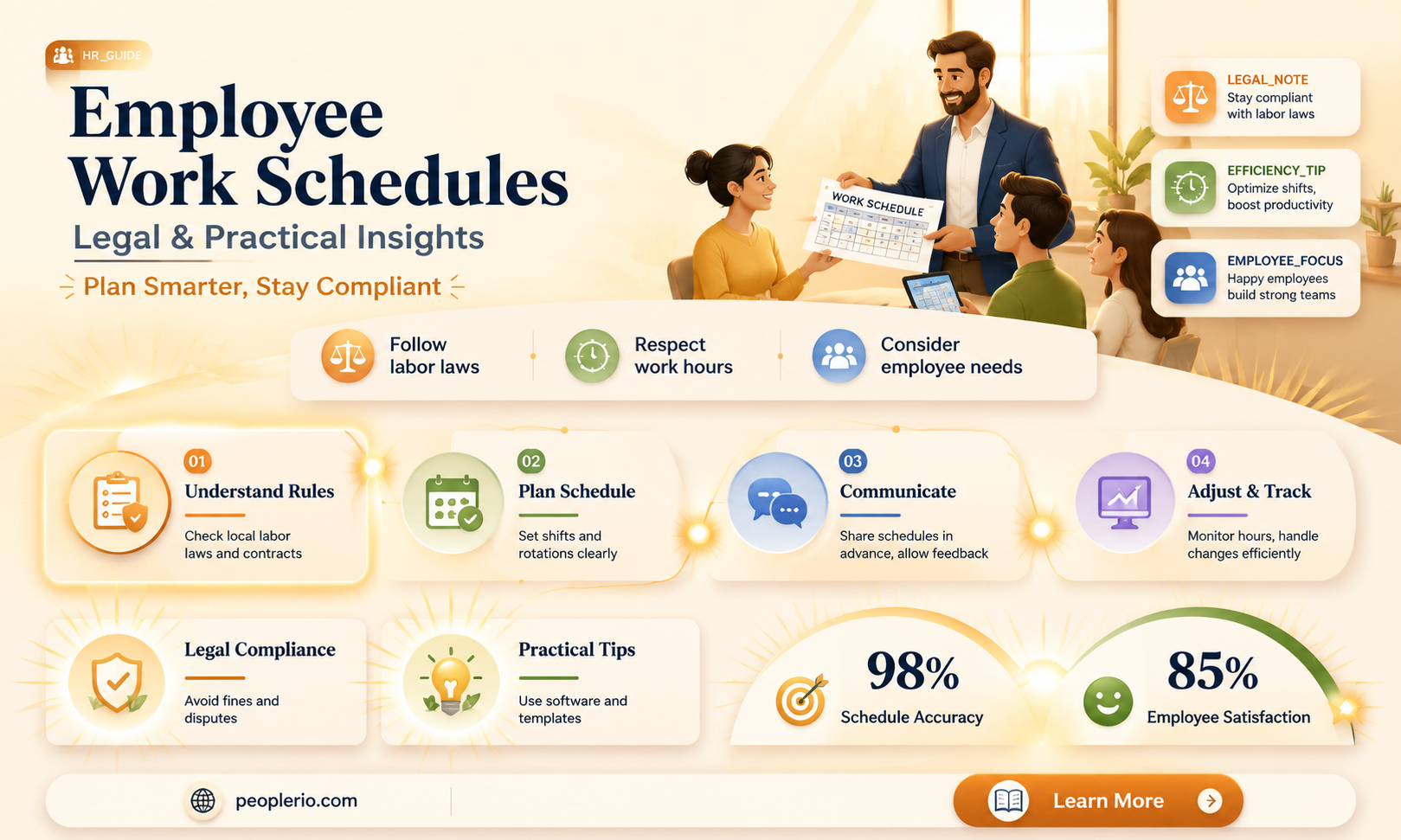 can an employee hand out my work schedule
