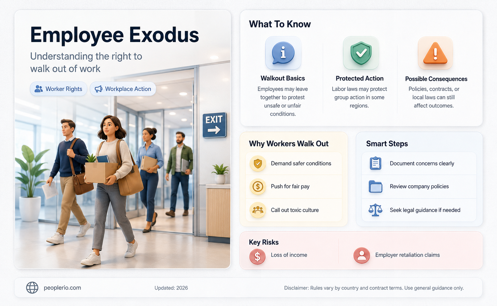 can an employee walks out of work