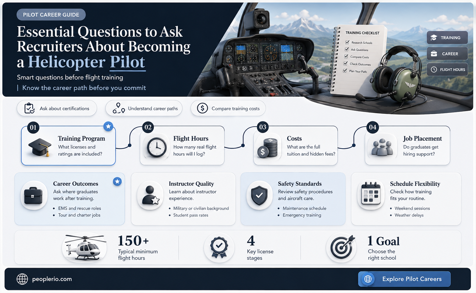 how to ask recruiter questions about being a helo pilot