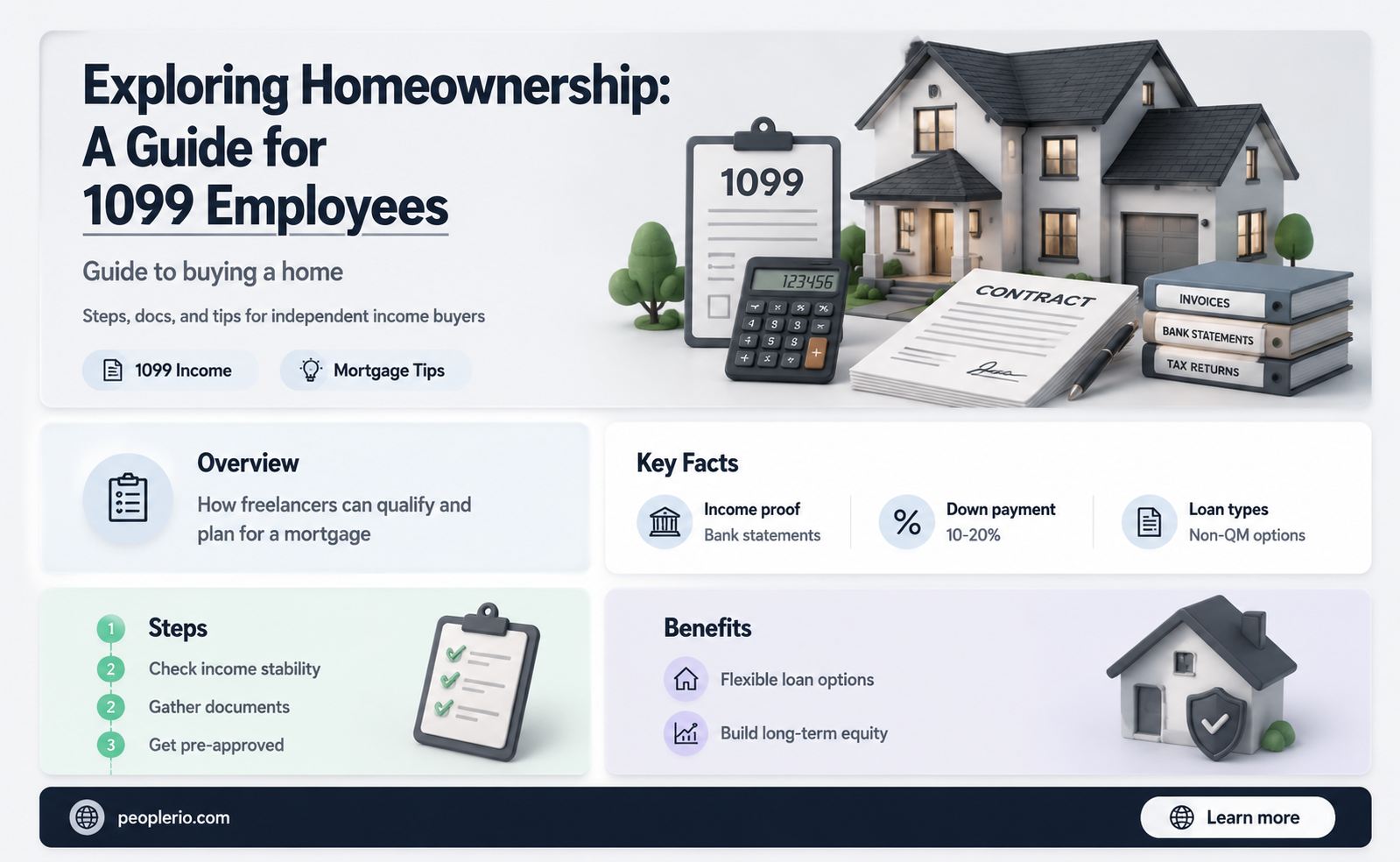 can you buy a house as a 1099 employee