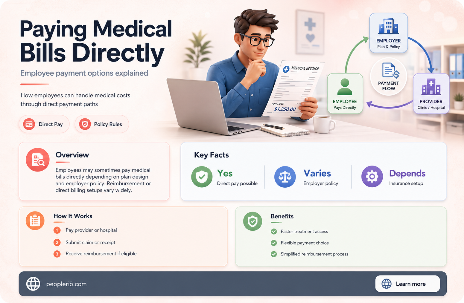 can employee pay medical bills without going through carrier