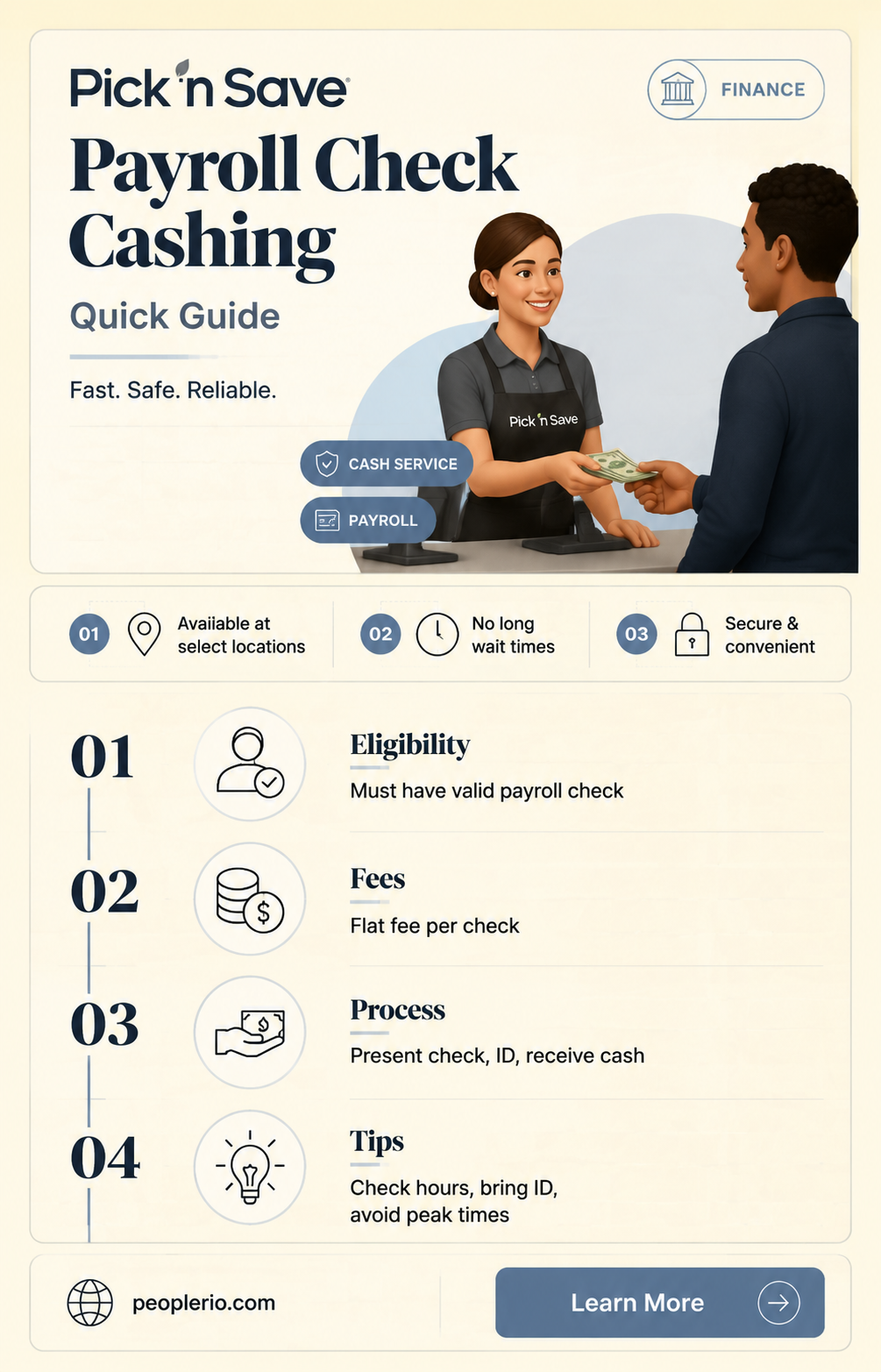 does pick n save cash payroll checks