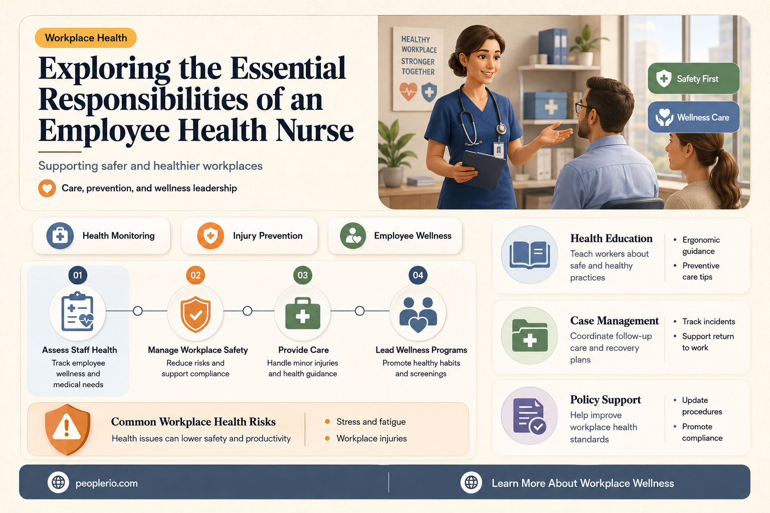 what are the duties of an employee health nurse