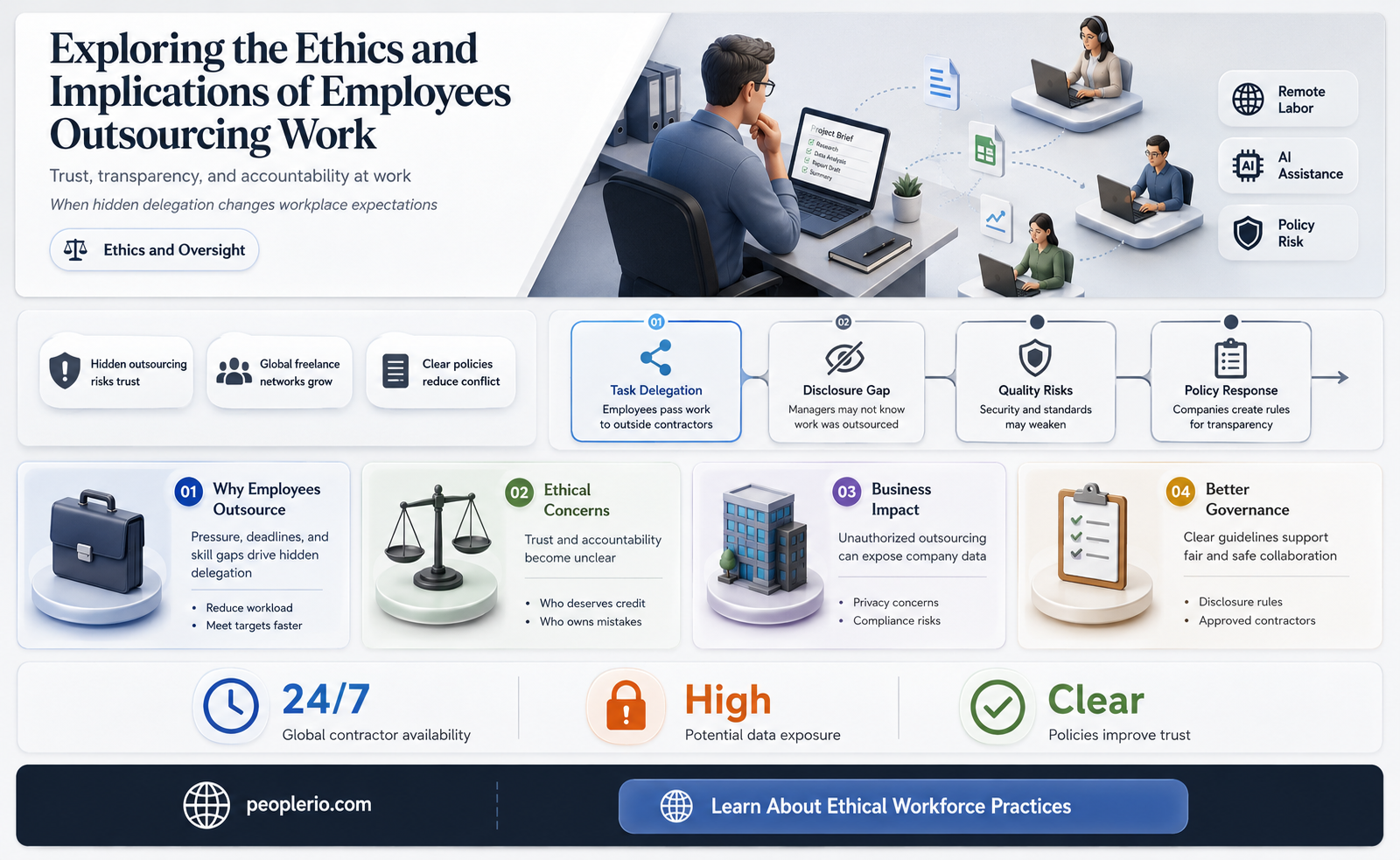 can an employee outsource their work