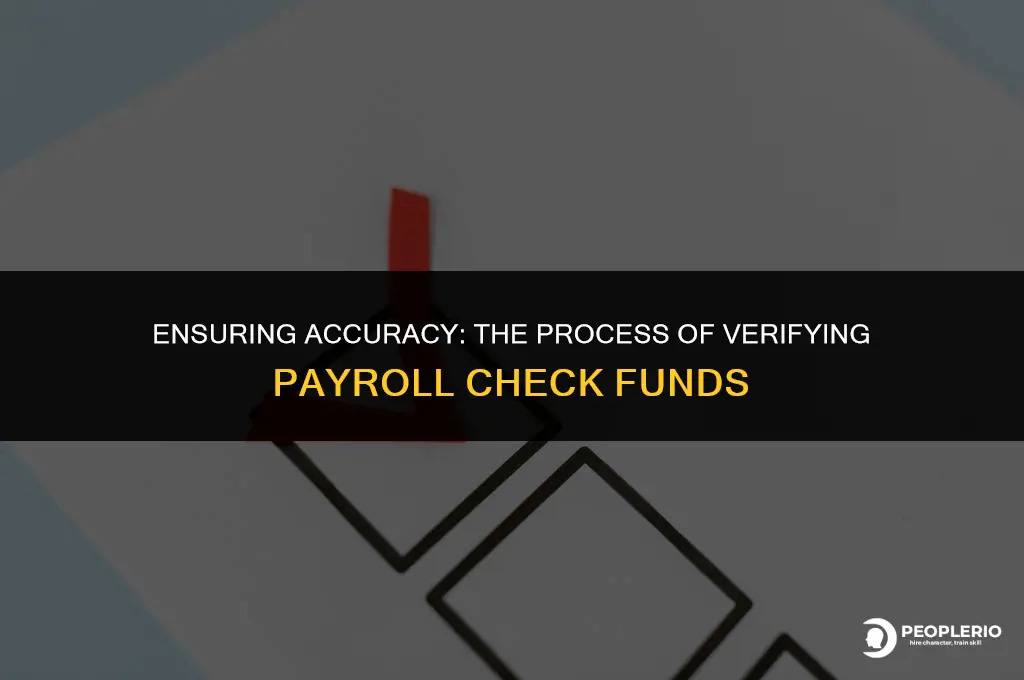how are payroll checks funds verified