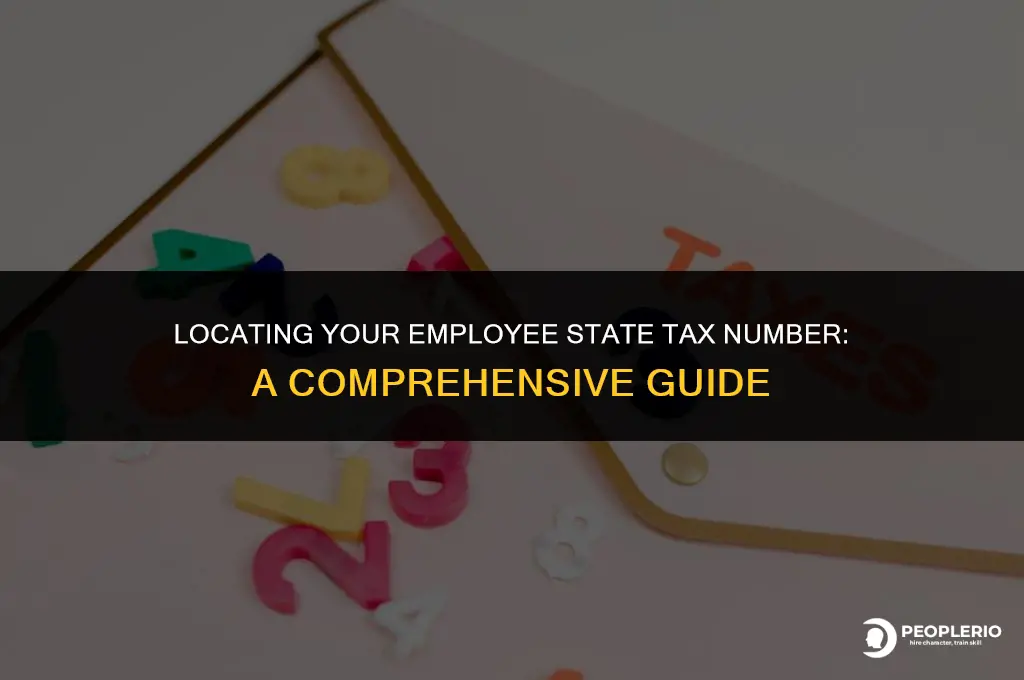 how can find my employee state tax no