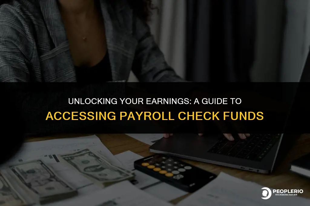 how can i get money from payroll check