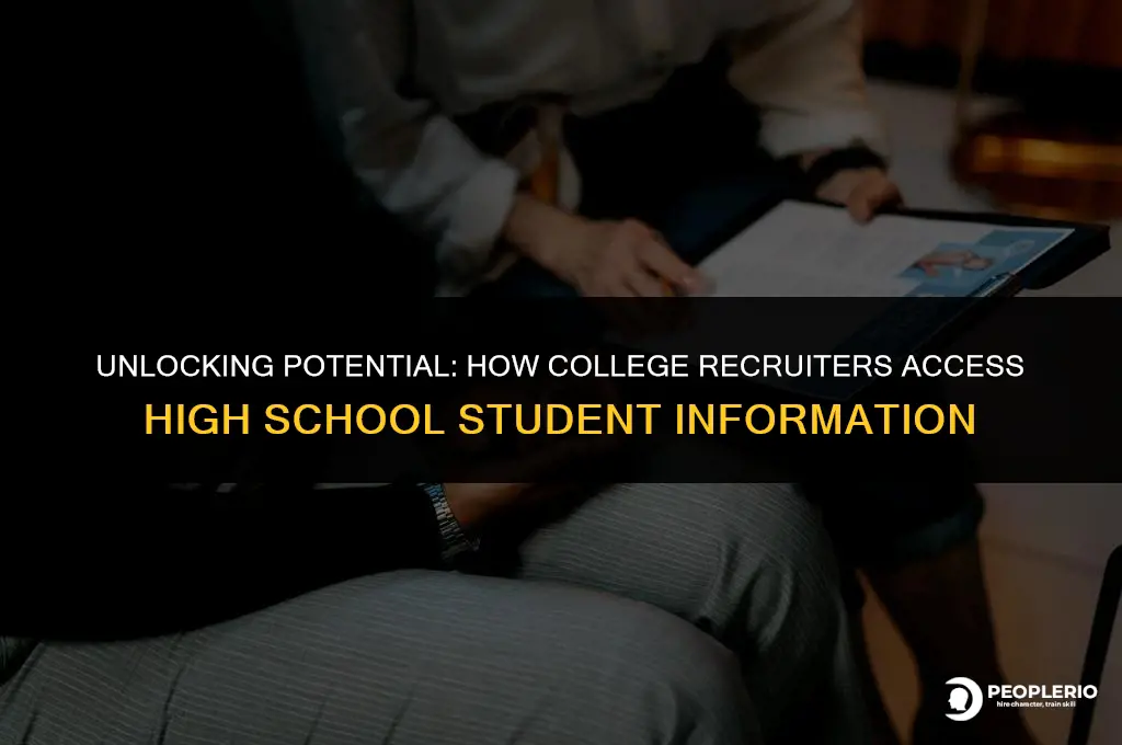 how do college recruiters get high school kids info
