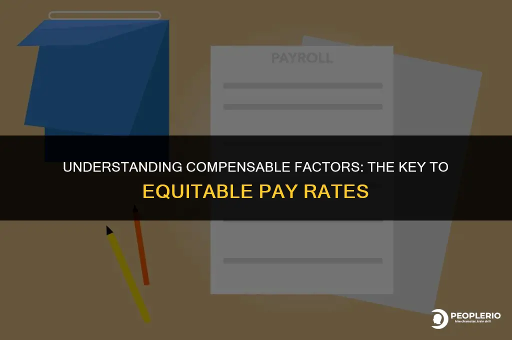 how do compensable factors affect pay rate