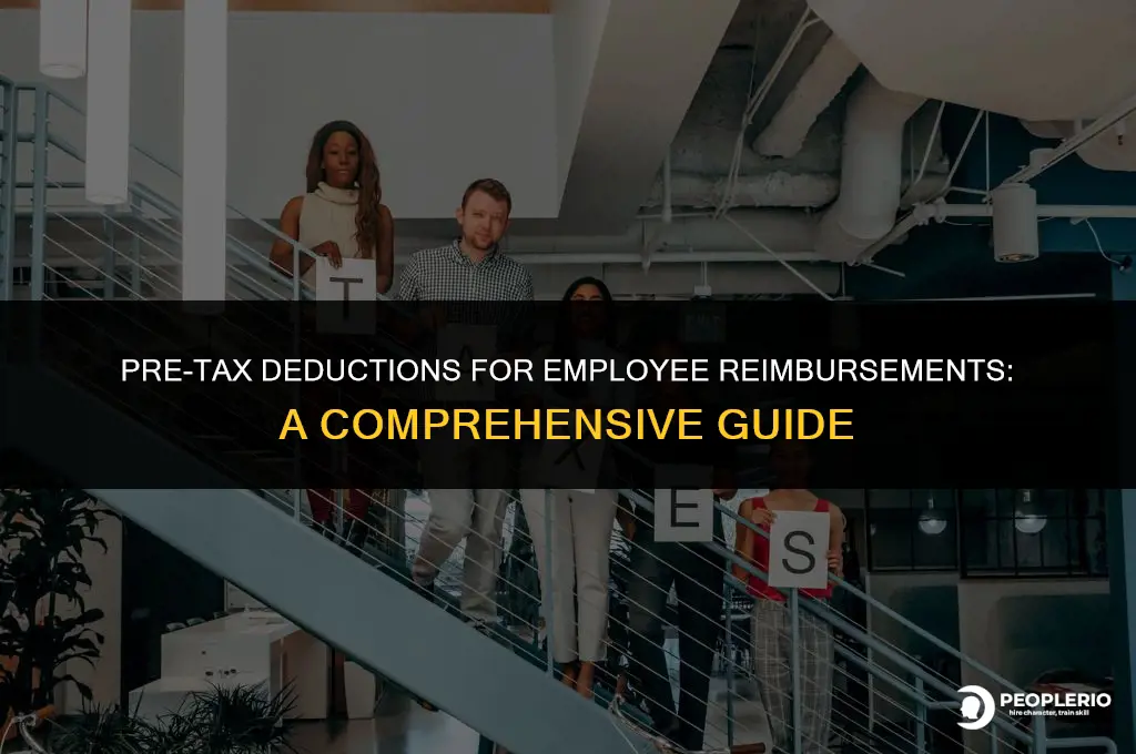 how do i account for employee reimbursing pre-tax deductions
