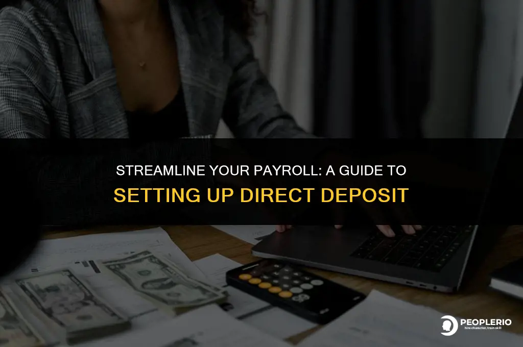 how do i cut payroll checks for direct deposit