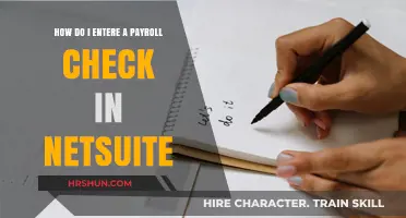 Streamline Your Payroll Process: Entering Checks in NetSuite Made Easy