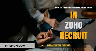 Streamline Your Hiring Process: Exporting Resumes from Zoho Recruit Emails